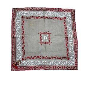 VTG Bulgarian Hand Embroidered Folk Art Gift From Naval Officer Todor Bogdonov